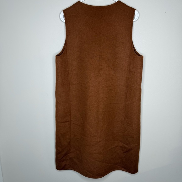 Talbots Rich Brown Carmel Vest Duster Size S - Picture 6 of 8